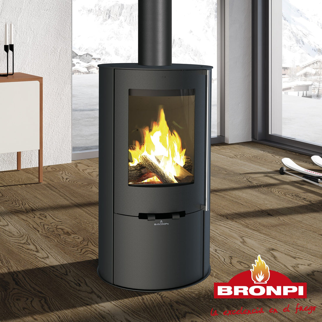 ESTUFA DE LEÑA BRONPI DOVER-NE