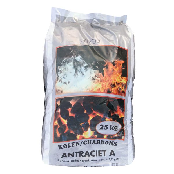 Medio palé de carbón antracita 100% (A20-30 mm) (500 kg)