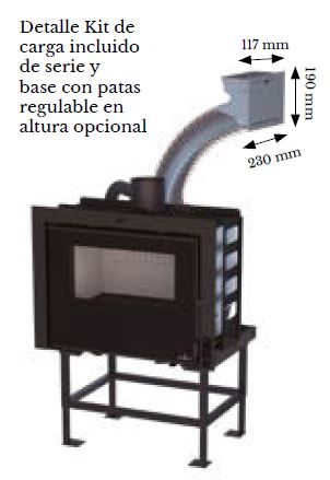 Insertable Bronpi hybrid (leña-pellet)